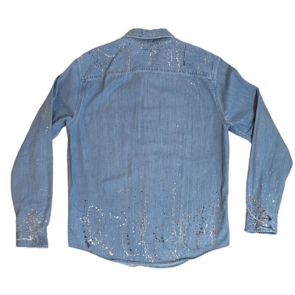 Abercrombie & Fitch Mens Blue Denim Button Down Shirt - Picture 2 of 3